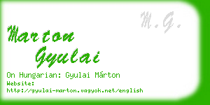 marton gyulai business card